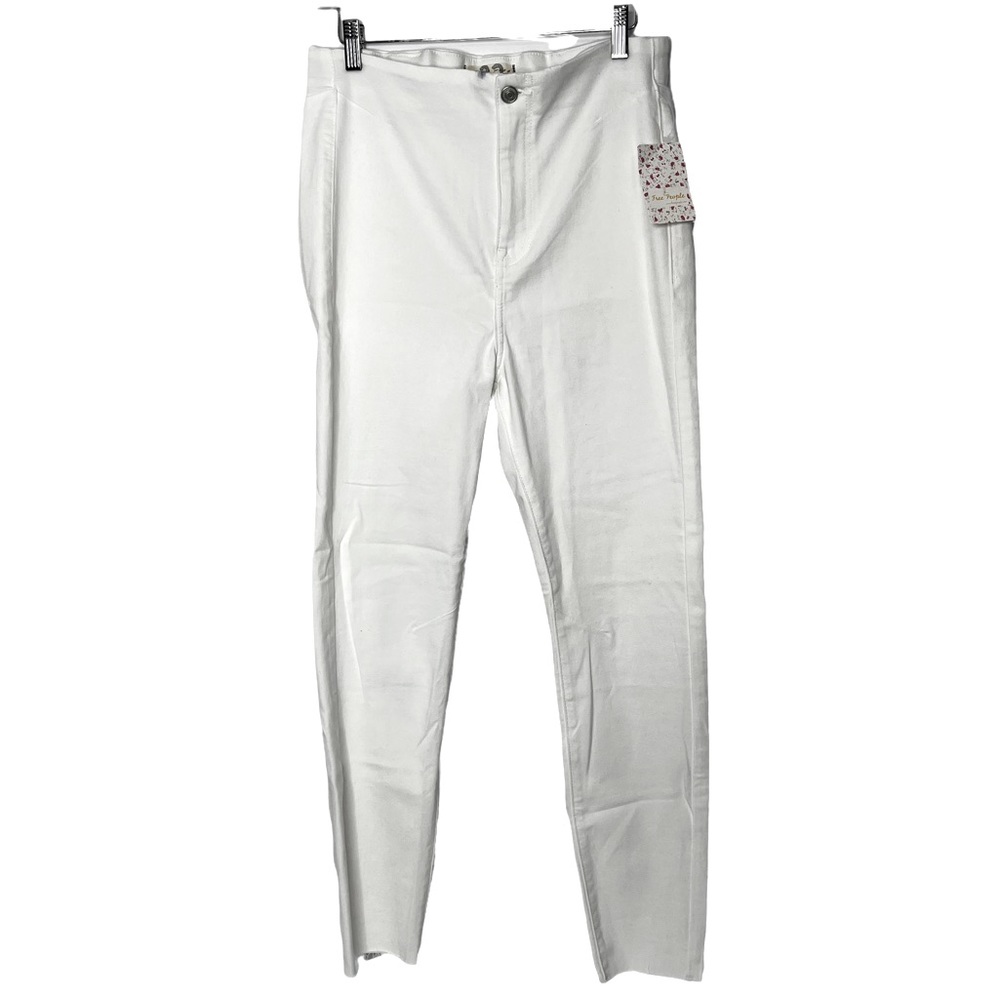 NWT PLUS SIZE Free People We The Free White Skinny Pants Size 32